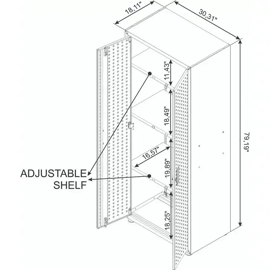 Fortress 75" Tall Garage Cabinet — product view 3