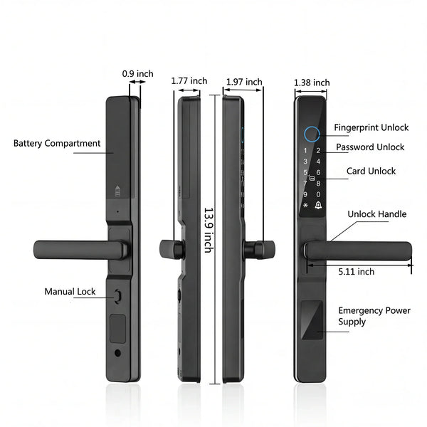 Prodillo MS01 Smart Keyless Door Lock – Black