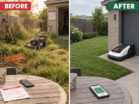 Ecovacs Goat O1000 RTK Robot Lawn Mower – Up to 1/4 Acre — Before & After