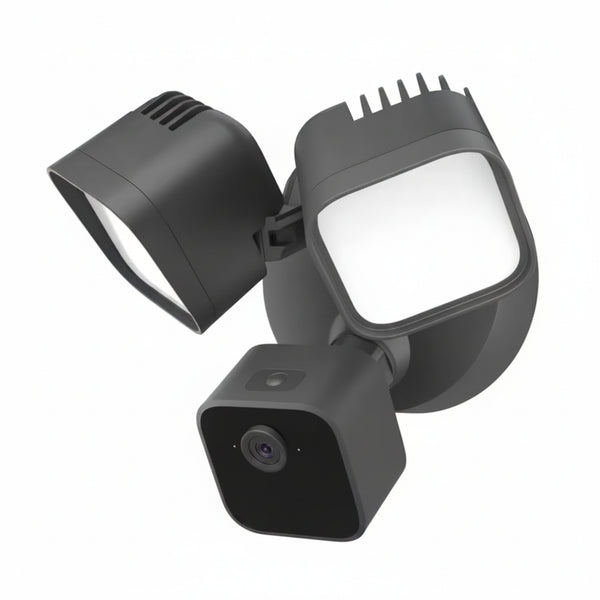 Wired Floodlight Camera - Smart Security Camera, 2600-Lumens, HD Works with Alexa - 1 Camera (Black)